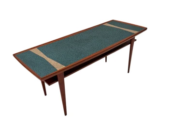Mid-Century Modern Coffee Table with Mosaic Top by Berthold Muller, 1950s